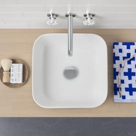 Tribute Above Counter Basin - Square 390mm - 874400W from Caroma