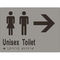 ML16217 Unisex Toilet & Arrow - Braille from METLAM