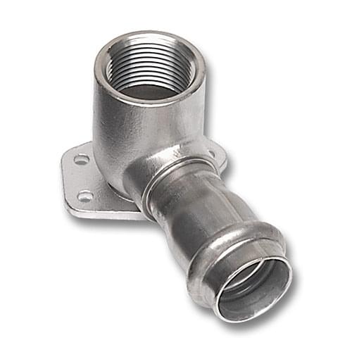 KemPress® Stainless Female BSPP/Rp Thread Bend 90° with Wall Mount Plate - Standard from MM Kembla