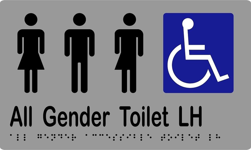 ML16438 All Gender Accessible Toilet LH - Braille from METLAM