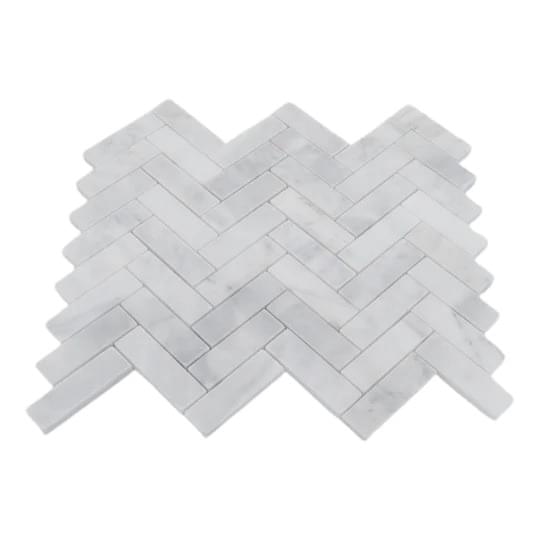 Bardiglio Marble Hexagon Polished Mosaic from Graystone Tiles & Design Studio