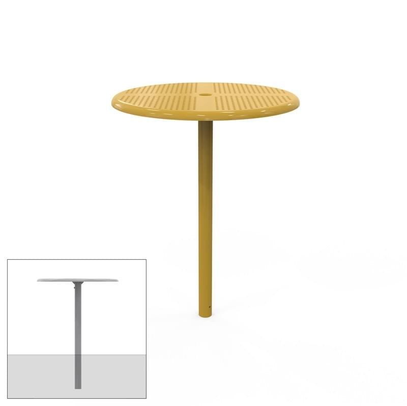 Orbit Table (Moonlight Satin) - In-Ground from Astra Street Furniture