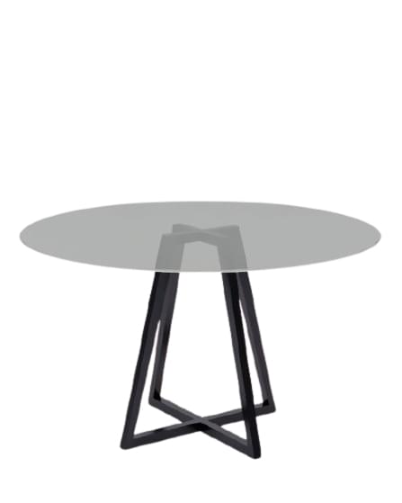 Toulouse Dining Table Oleh Signea Living, Round Black Glass Dining Table Nz