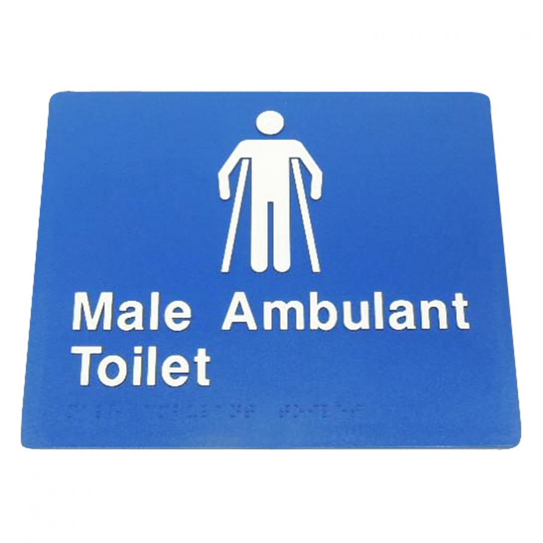 Male ambulant toilet sign 975-MAT-B from Bradley Australia