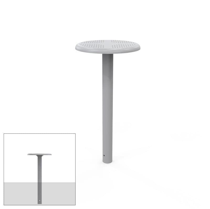 Orbit Stool (Light Grey) - In-Ground from Astra Street Furniture