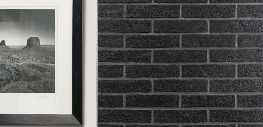 Brick Black 60x250x10 from Graystone Tiles & Design Studio