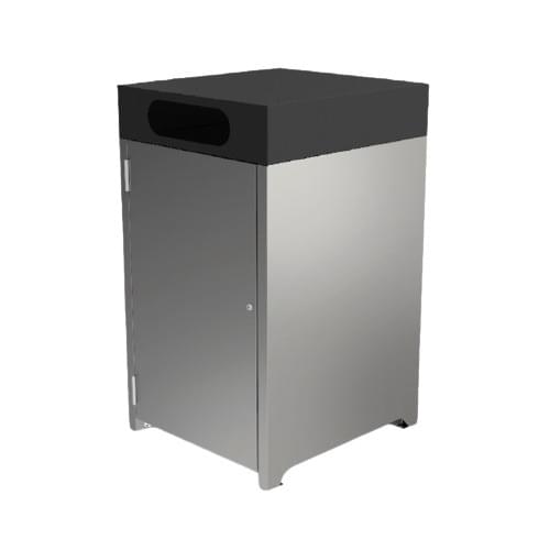 Athens Bin Enclosure - Stainless Steel Base & Cube Cover from Astra Street Furniture