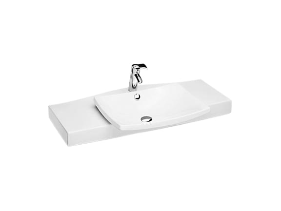 Escale Vanity Lavatory with Single Faucet Hole - K-19034W-00 from KOHLER