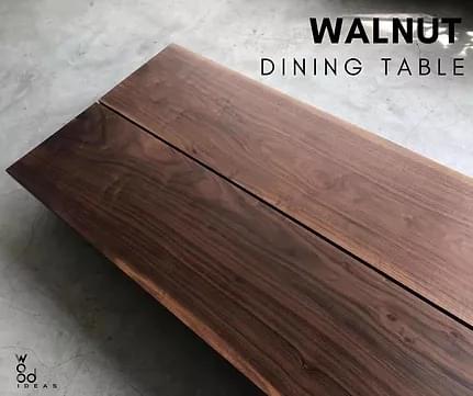 Walnut Wood Slab Dining Table from Wood Ideas