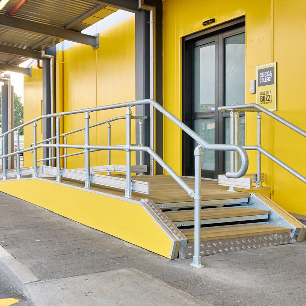 Pre-engineered ramp and stair system from Moddex