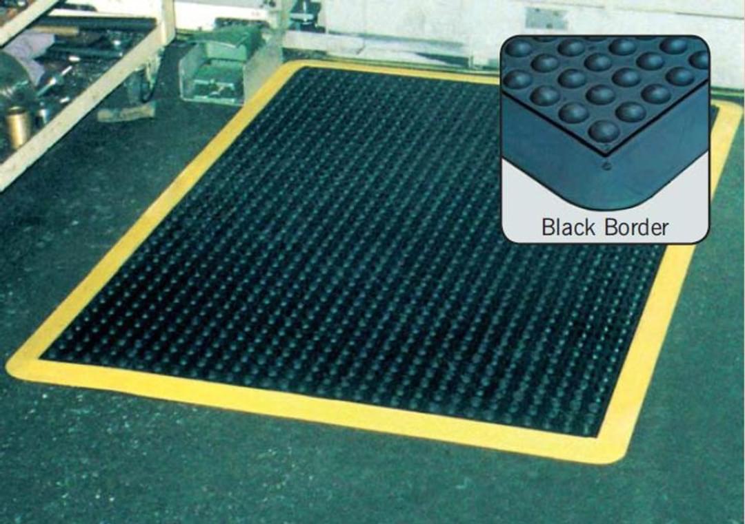 Anti Fatigue Mat - Ergo Stance - 900mm x Custom Length - Black OR Yellow Border - Custom Order from Safety Xpress
