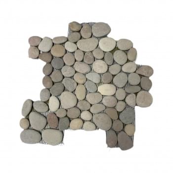 Random Tan Pebble Mosaic from Graystone Tiles & Design Studio