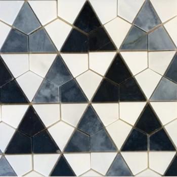 Antwerp Nero Marquina + Thassos + Italian Grey Honed Mosaic