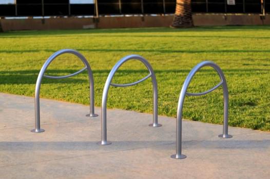 Bike Leaning Rail with Inverted Tube from Commercial Systems Australia