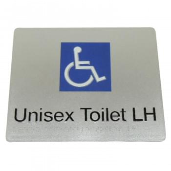 Unisex toilet LH sign accessible 975-DT-LH-S