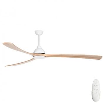 Fanco Sanctuary DC Ceiling Fan with Solid Timber Blades – White with Natural 86?