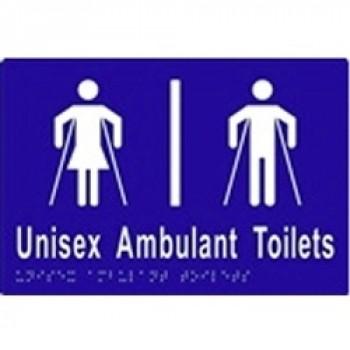 ML16305 Unisex Ambulant Toilet Divided - Braille