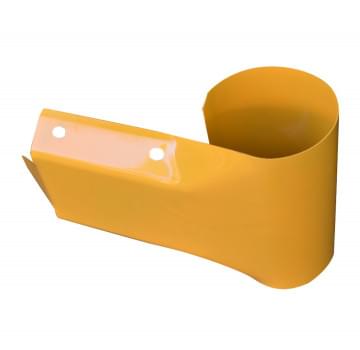 Guard Rail Bullnose end - Small - Powdercoated Safety Yellow from Safety Xpress