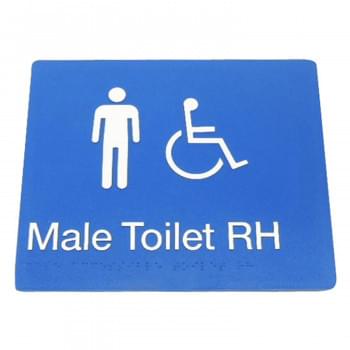 Male toilet accessible RH sign 975-MDT-RH-B