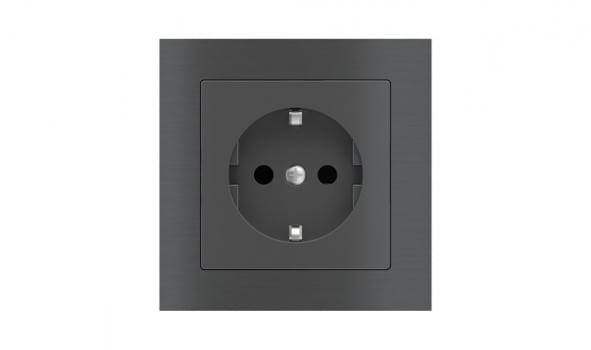 Square socket point (55x55 mm module) - Schuko from ATELiER