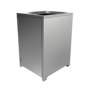 Athens Bin Enclosure - Stainless Steel Open Top from Astra Street Furniture