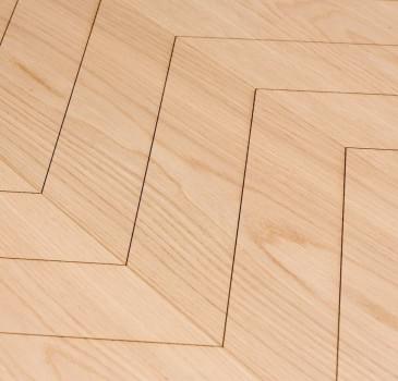 OAK Clear Carving Chevron I - Brushed / White Oil from Super Star