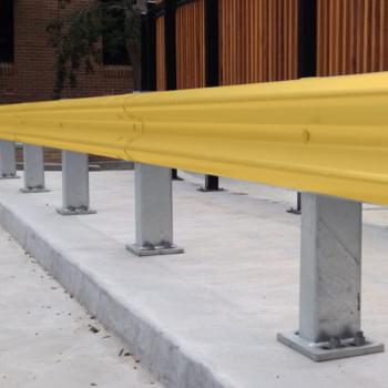 Guard Rail 4M length – Powdercoated Safety Yellow from Safety Xpress