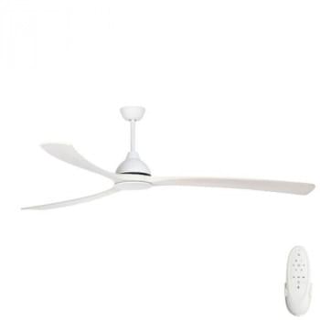 Fanco Sanctuary DC Ceiling Fan with Solid Timber Whitewash Blades – White 92?