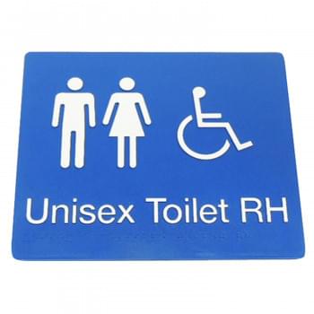 Unisex toilet sign accessible RH 975-MFDT-RH-B