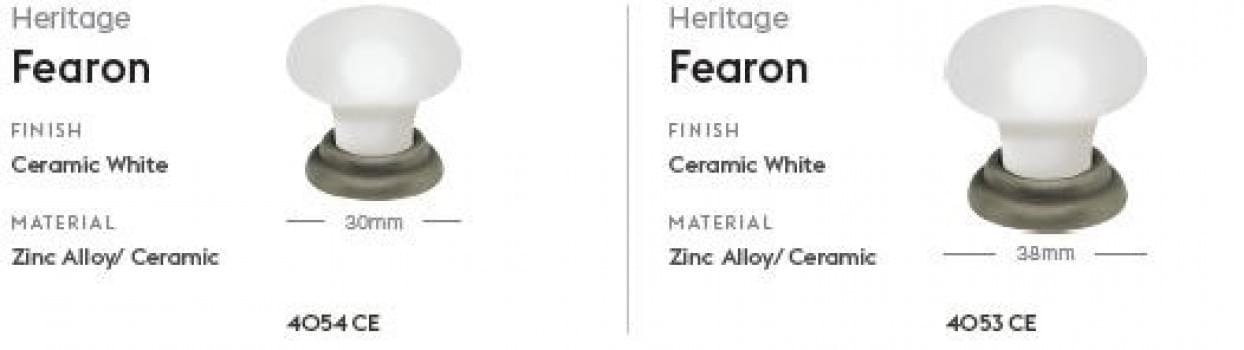 Fearon, 30mm, Ceramic White from Archant