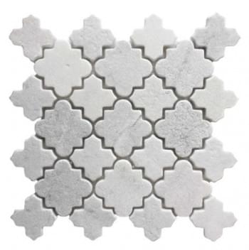 Cairo Carrara Tumbled Mosaic from Graystone Tiles & Design Studio