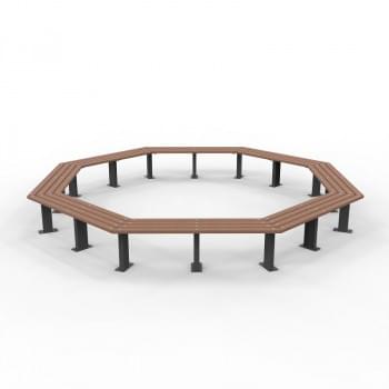 Woodville 360° Angled Bench - Bolt Down