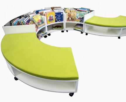Curved Ottoman & Easy Readers from Quantum Library Supplies