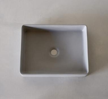 Artesian Series Ash Rectangle Concrete Basin from Everhard Industries