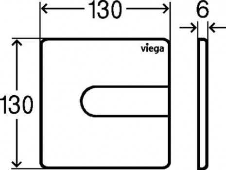 Urinal flush plate for Prevista // Model : 8631.2 from VIEGA
