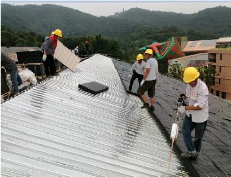 Foamglas Insulation Board - Application on Metal Standing Seam Roofing from CSYT