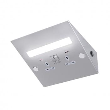 Underself Power Unit with 2 x BS Socket,  20W Dual USB Quick Charger - USB- A/ C and LED Strip Light