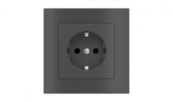 Square socket point (55x55 mm module) - Schuko from ATELiER