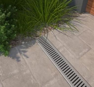 EasyDRAIN Standard Channel with Galvanised Steel Grate from Everhard Industries