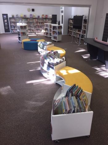 Curved Ottoman & Easy Readers from Quantum Library Supplies