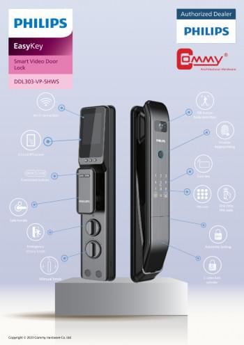 Philips Easykey 303-VP-Smart video door lock from Commy