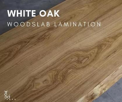 White Oak Wood Slab Lamination (Live edge)