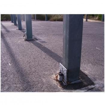 Bollard Inground sleeve - Galvanised - Suitable for 145mm REPLAS Square bollards from Safety Xpress