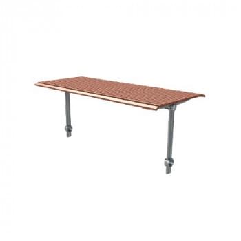 London DDA Table - Straight In-Ground Leg from Astra Street Furniture