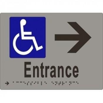 ML16235 Accessible Entrance & Arrow - Braille