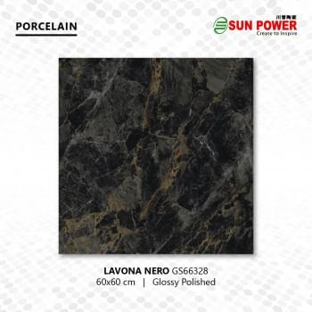 Lavona Nero 60x60 - Porcelain from Sun Power