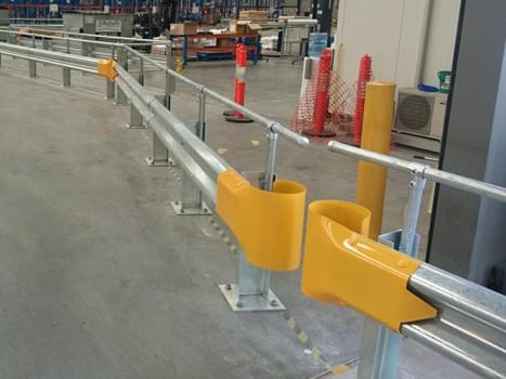 Guard Rail 3.8M Length - Powdercoated Safety Yellow from Safety Xpress