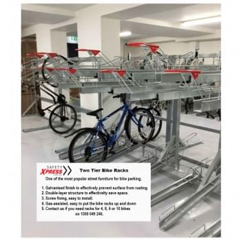 Double Decker Bike Rack - Fits 10 Bikes ( 5 up, 5 down) from Safety Xpress