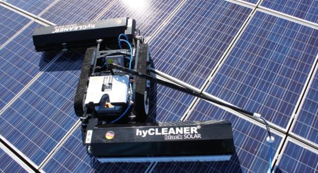 hyCLEANER Black Solar Panel & Glass Roof Cleaning Robot from Delta Pyramax