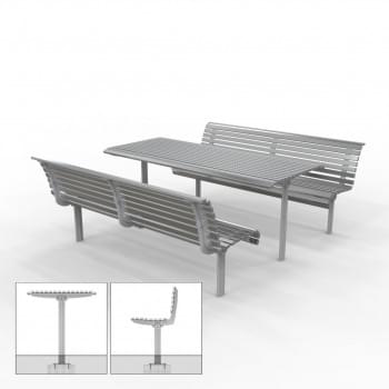 Madrid DDA Setting with Seats - Straight Subsurface Mount Leg from Astra Street Furniture